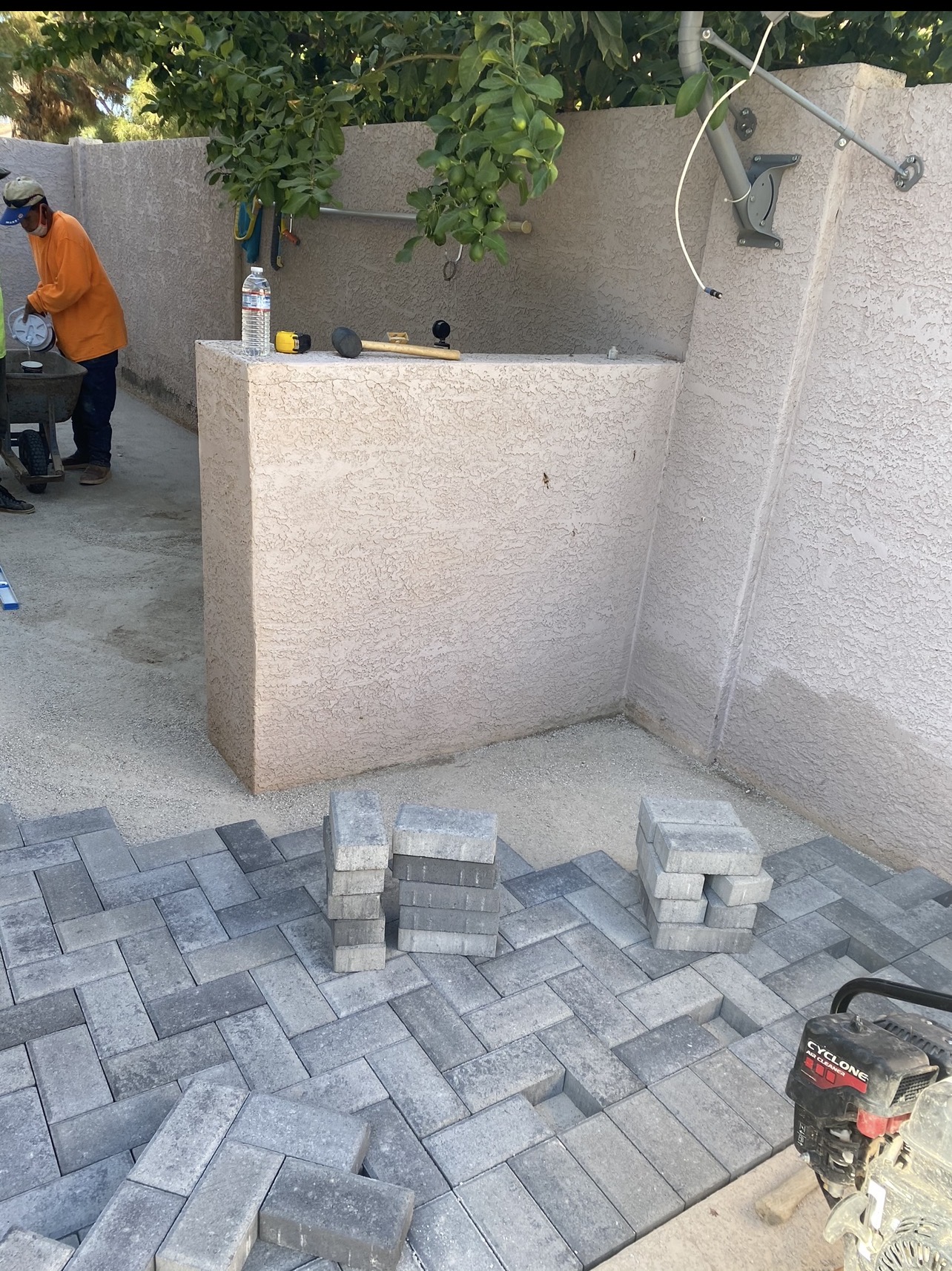 Paver Walkway — before
